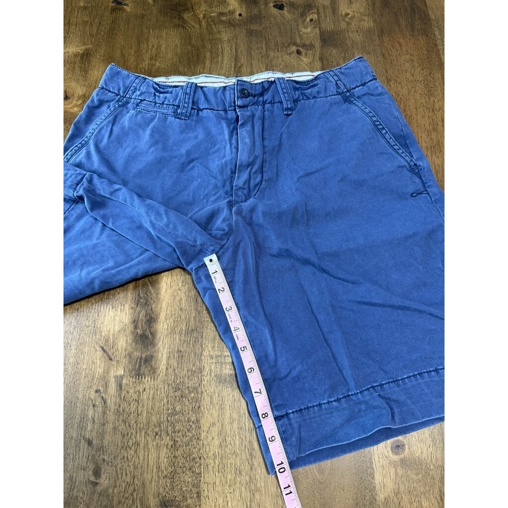 EUC Mens Polo‎ Ralph Lauren blue chino flat front shorts cotton drawstring SZ 33 - Picture 9 of 12